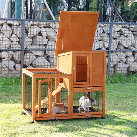 COZIWOW Rabbit Hutch on Wheels Large Indoor Outdoor India | Ubuy