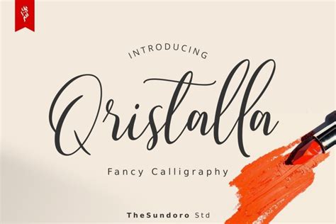 Qristalla Fancy Calligraphy Script Font - All Free Fonts