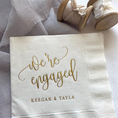 engagement party cocktail napkins