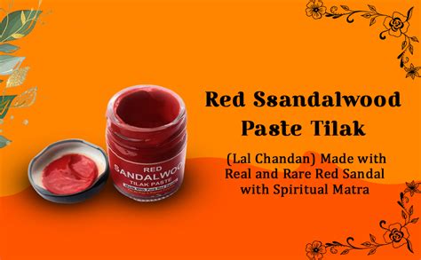 Red Ssandalwood Paste Tilak (Lal Chandan) Made with Real and Rare Red ...