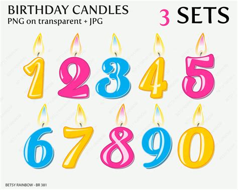 birthday number candles clipart 20 free Cliparts | Download images on ...