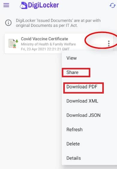 How to download Covid vaccination certificate in DigiLocker?