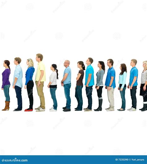 Stock Photo: Waiting in line - People in a queue. Image: 7235390