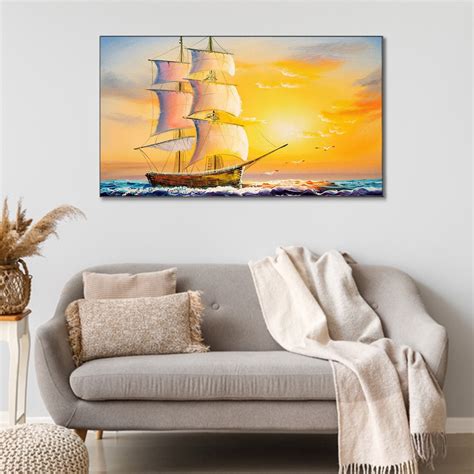 Sailboat Sunset Serenity Wall Art Painting – Nestroots