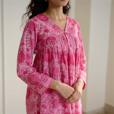 Buy Jugni Sanganeri Inspired Co-ord Set - Baby Pink | Rustorange