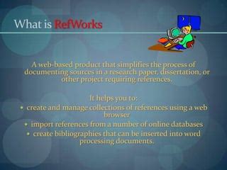 How to Use RefWorks 的图像结果