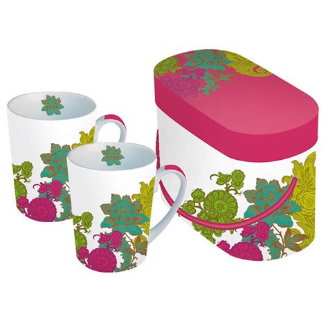 Buy Paperproducts Design Flower Pop 8-1/2-Ounce Mug, Set of 2 Online at ...