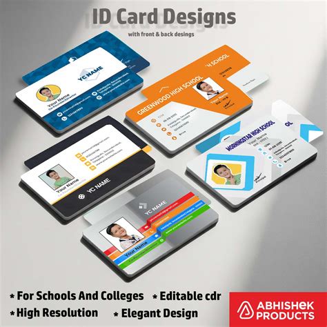 ID Card CDR Templates Starter Pack - 100 CorelDRAW Designs | AbhishekID ...