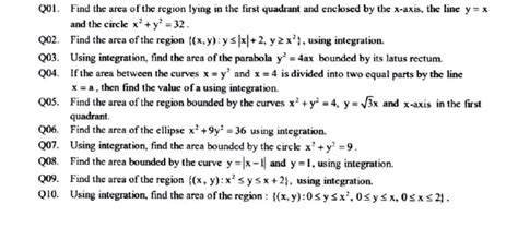 Application of Integrals Worksheet | PDF