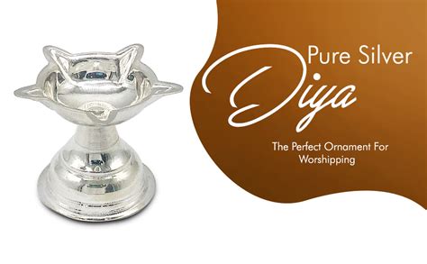 Buy MAA SILVER Pure Silver Diya with Star Shape & Mirror Finish Perfect ...
