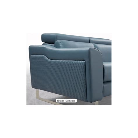 Home Centre Leather Seater Sofa - Blue