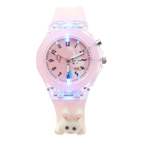 Shop Online Unisex Pink Round 3D Cute Cartoon Analogue Watch at ₹539