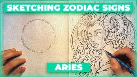 Aries Illustration - Sketching Zodiac Goddesses Step by Step - YouTube