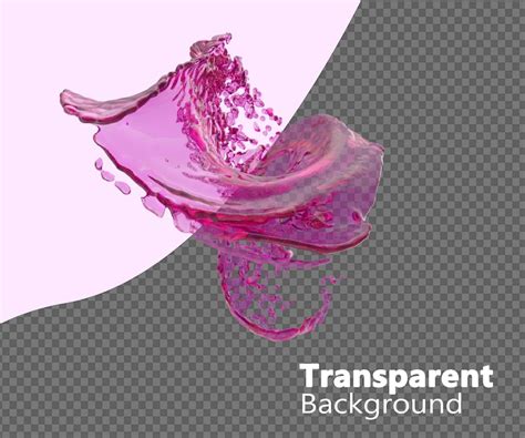 Energy drink pink splash isolated on a transparent background | Premium PSD