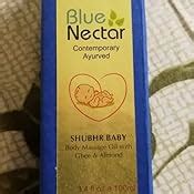Buy Blue Nectar Ayurvedic Baby Massage Oil with Organic Ghee, Almond ...