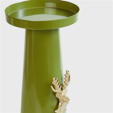 Buy Splendid Metal Reindeer Pillar Candle Holder from Home Centre at ...