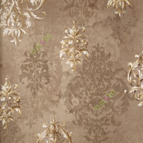 Gold brown beige color traditional texture designs caved lines solid ...