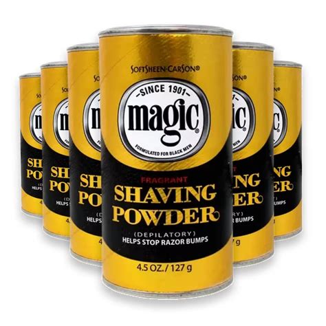 Magic Shave Gold Shaving Powder with Fragrance - 4.5 oz - 6 Pack ...