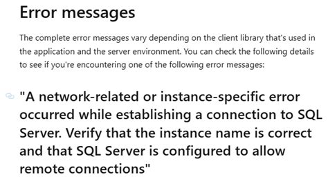 General Network Error SQL Server 的图像结果