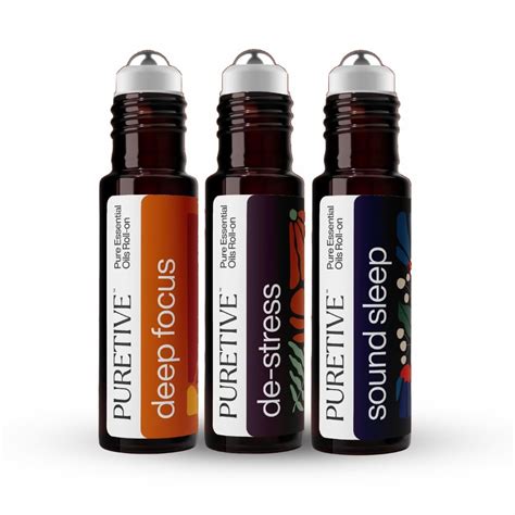 PURETIVE | Daily Calm on-the-go essential oil roll on kit | Destress ...