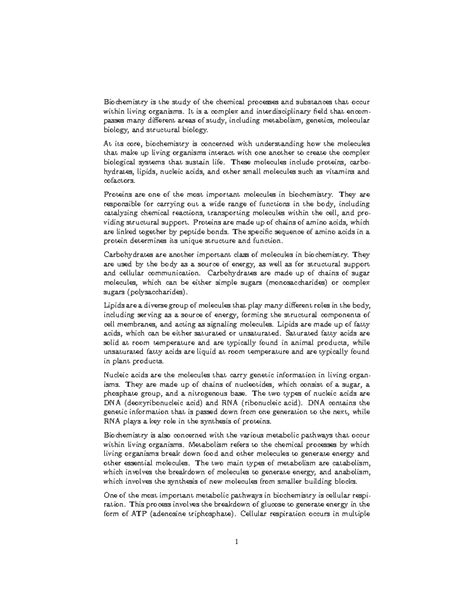 Biochemistry - Healthcare Analytics - Biochemistry is the study of the ...