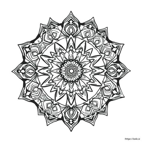 Printable Geometric Mandala Coloring Pages