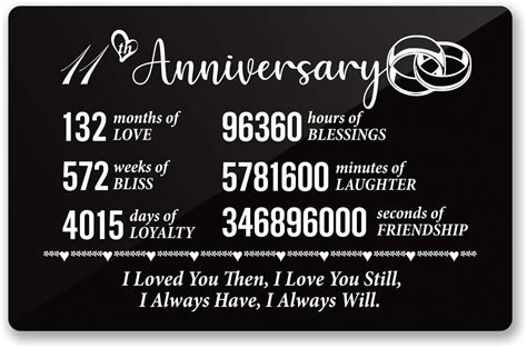 NNYTTK 11th Anniversary Card for Husband Wife, 11 Year India | Ubuy