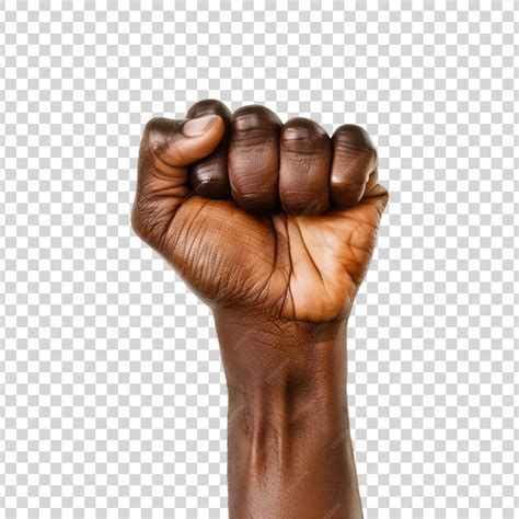 A solidarity hand with a fist on a transparent background | Premium AI ...