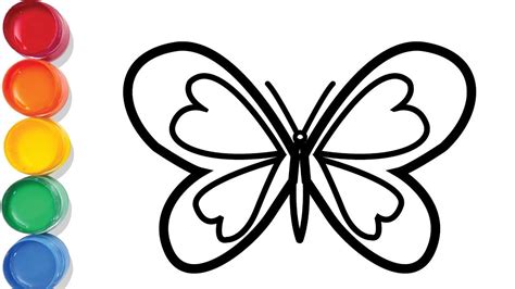 butterfly drawing for colouring