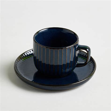 Buy Cadenza Somber Stoneware Cup and Saucer - 200ml from Home Centre at ...