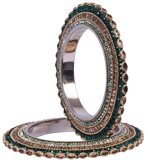 Sukriti Indian Traditional Stylish Kundan Pacheli Bangadi Brass Bangle ...