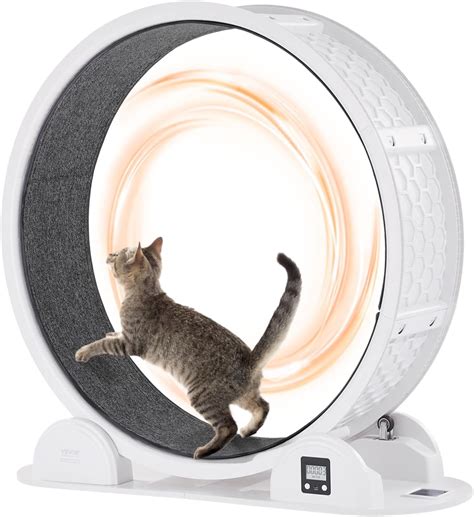 VEVOR Cat Exercise Wheel with Pedometer, 40.8 in, Cat Running Wheel ...