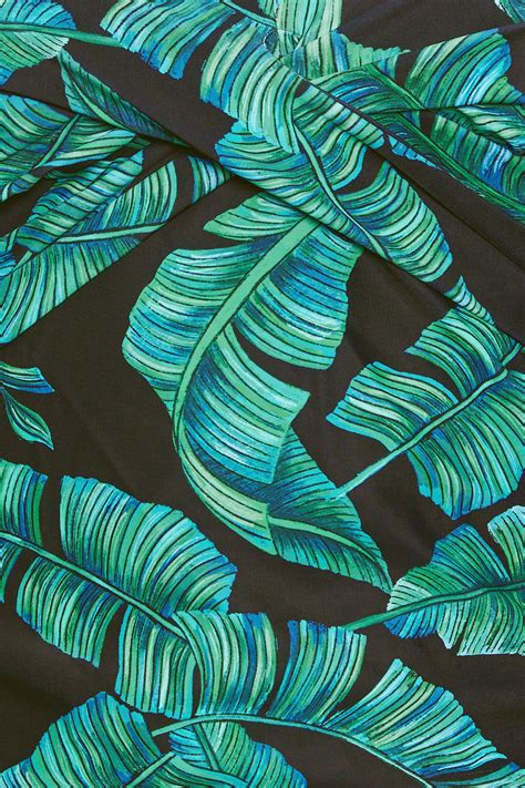 BUMP IT UP MATERNITY Plus Size Black Palm Leaf Swimsuit | Yours Clothing