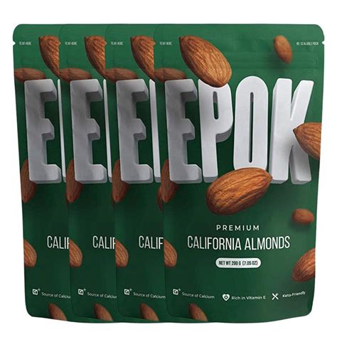 Epok California Almonds/Badam, 800g (200g X 4) : Amazon.in: Grocery ...