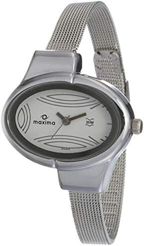 Maxima Stainless Steel Analog Silver Dial Women Watch-48312Cmli, Multi ...