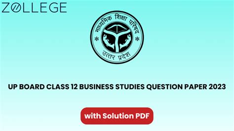 UP Board Class 12 Business Studies Code 350 Question Paper 2023 with ...
