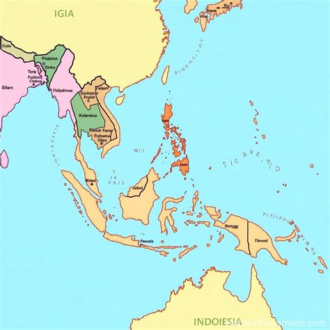 World Map Including Philippines and Indonesia | Stable Diffusion Online
