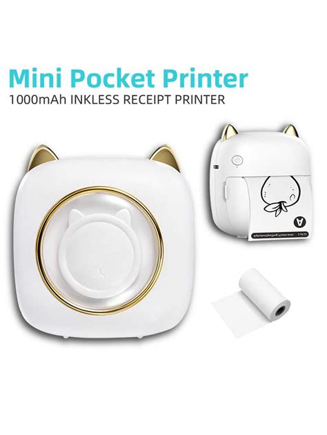 Impresora Térmica Mini Con 1 Rollo De Papel, Impresora De Fotos ...