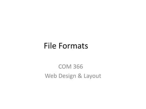 Image result for File Formats PowerPoint Presentation