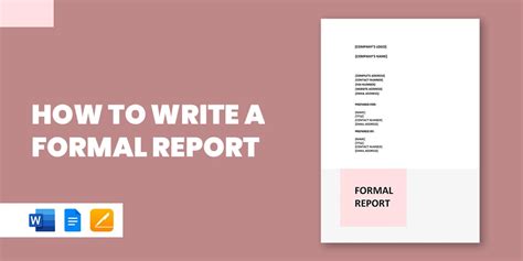 Image result for Formal Report