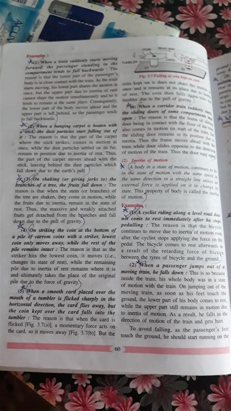 State the inertia of rest and motion examples with brief explanation ...