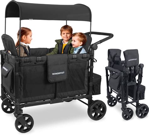 Amazon.com : WONDERFOLD W6 Luxe Pro Stroller Wagon (6 Seater ...