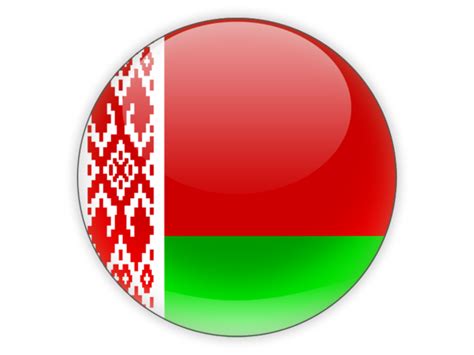 Round icon. Illustration of flag of Belarus
