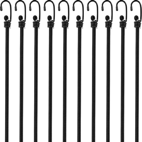 Buy WeFine Pack of 10 Bungee Cords with Hooks Weatherproof & UV ...