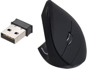 microware Wireless Vertical Mouse Left Hand USB Ergonomic Optical Mouse ...