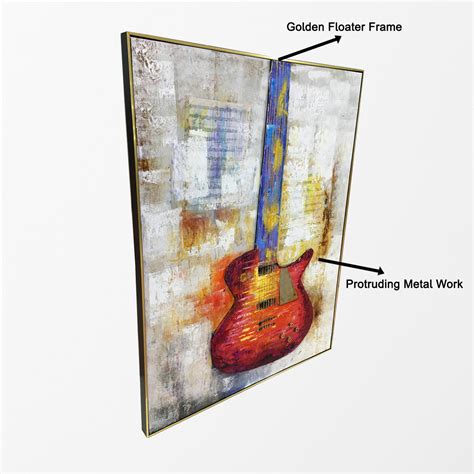 Buy Rockstar 100% Hand Painted Wall Art Painting with Metal Work ...