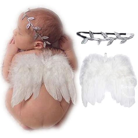BabyMoon (Set of 2 Feather Wings New Born Photography Shoot Props ...
