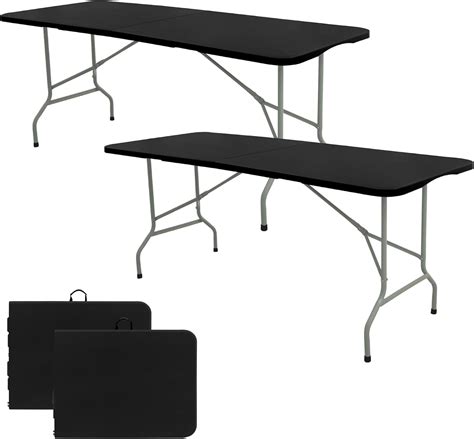 Amazon.com: Set of 2 Folding Table 6 FT Lightweight Camping Table ...