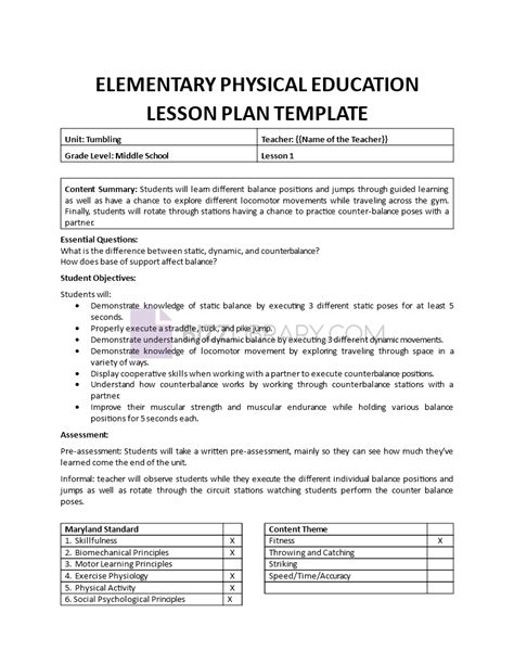 Image result for Elementary PE Lessons
