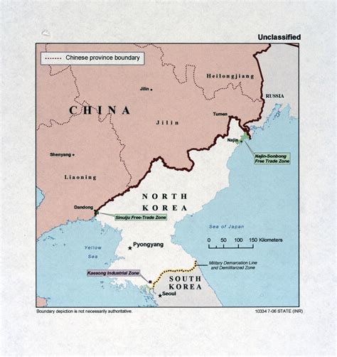 Map Of China North Korea